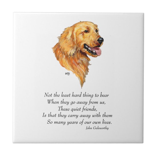 Golden Retriever Keepsake Tile (Front)