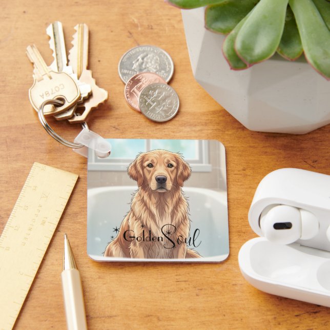 Golden Retriever  Keychain (Desk)
