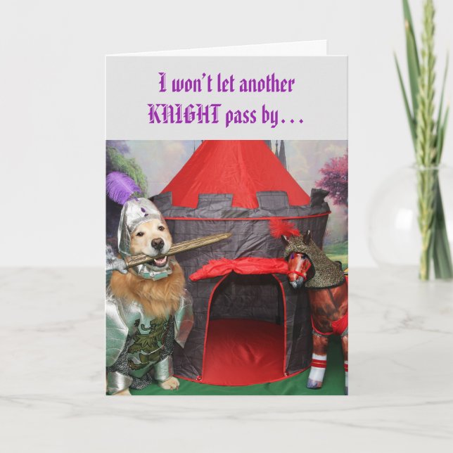 Golden Retriever Knight Thank You Card (Front)