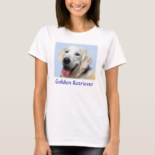 Golden Retriever Ladies Baby Doll Fit  Tee Shirt
