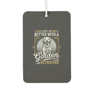 Golden Retriever Life Is Better Dog Air Freshener