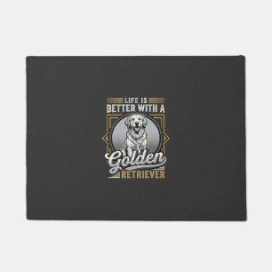 Golden Retriever Life Is Better Dog Doormat