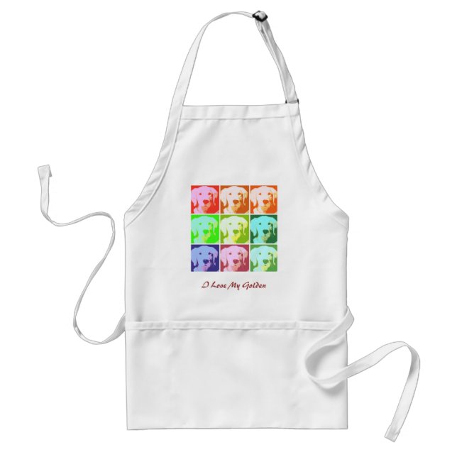Golden Retriever Love Standard Apron (Front)