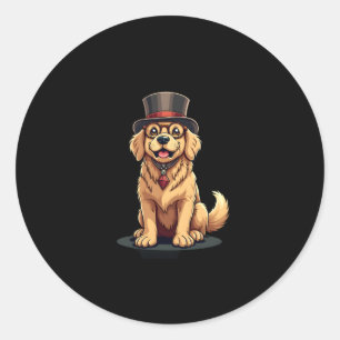 Golden Retriever Lover Dog Golden Retrievers Top H Classic Round Sticker