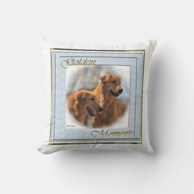 Golden Retriever Lovers Art Gifts Throw Pillow (Front)