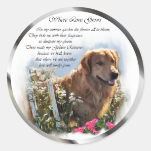 Golden Retriever Lovers Gifts Classic Round Sticker