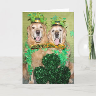 Golden Retriever Lucky Dog St. Patrick’s Day Card