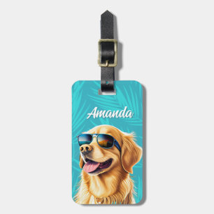 Golden Retriever Luggage Tag