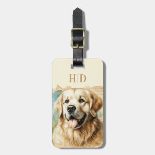 Golden Retriever Luggage Tag