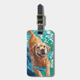 Golden Retriever Luggage Tag