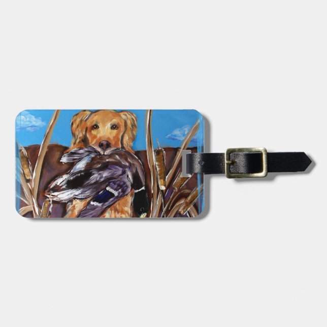 GOLDEN RETRIEVER LUGGAGE TAG (Front Horizontal)