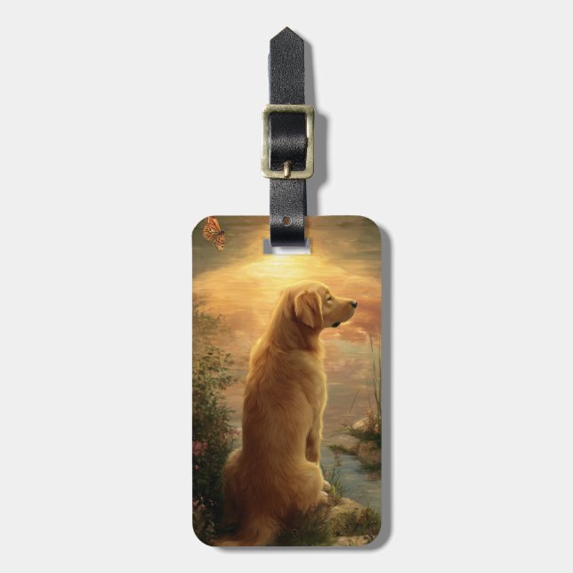 Golden Retriever Luggage Tag (Front Vertical)