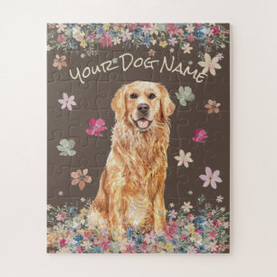 Golden Retriever medium dog brown Jigsaw Puzzle