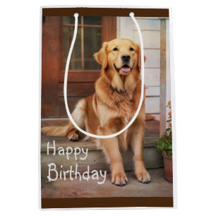 Golden Retriever Medium Gift Bag