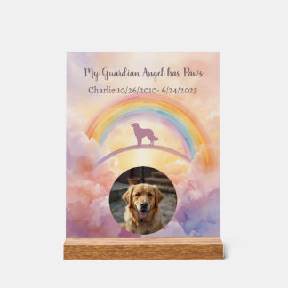 Golden Retriever Memorial Acrylic Sign