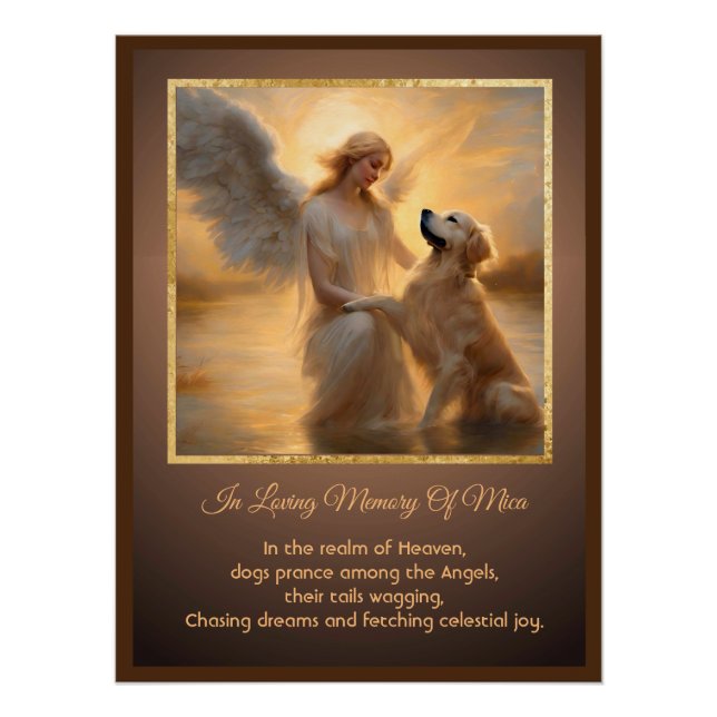 Golden Retriever Memorial Tribute  Poster (Front)