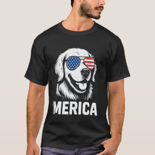 Golden Retriever 'Merica 4th of July Patriotic Dog T-Shirt