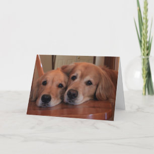 Golden Retriever Miss You Greeting Card #2