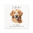 Golden Retriever Modern Dog Wedding Cocktail