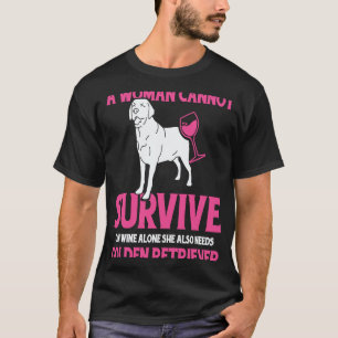 golden retriever mom and wine T-Shirt