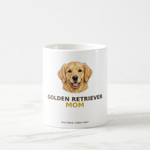 Golden Retriever Mom — Best Friend, Golden Heart Coffee Mug