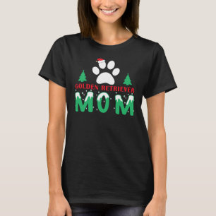 Golden Retriever Mom Christmas Long T-Shirt