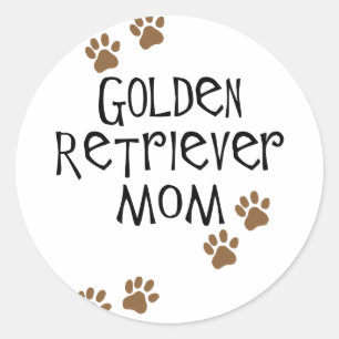Golden Retriever Mom Classic Round Sticker