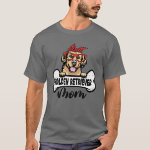 Golden Retriever Mom Dog Bone Mothers Day Dog Mama T-Shirt