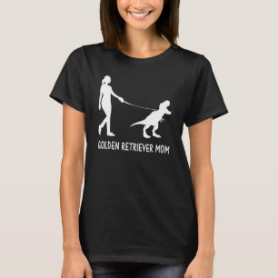 Golden Retriever Mom Dog Mama Dinosaur Women Mothe T-Shirt