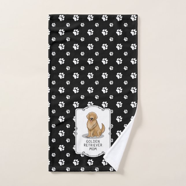 Golden Retriever Mom - Dog Mom Bath Towel Set (Hand Towel)