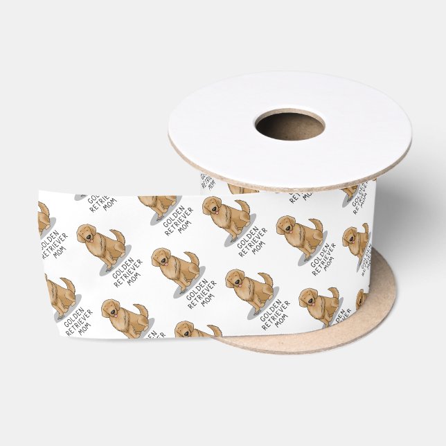 Golden Retriever Mom - Dog Mom Satin Ribbon (Spool)