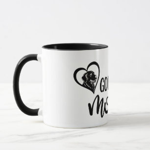 Golden Retriever Mom - Elegant Heart Silhouette Ty Mug
