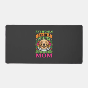 Golden Retriever Mom Floral Dog Lover Desk Mat