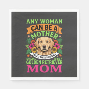 Golden Retriever Mom Floral Dog Lover Napkin