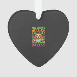 Golden Retriever Mom Floral Dog Lover Ornament