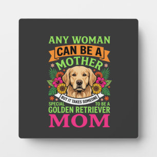 Golden Retriever Mom Floral Dog Lover Plaque