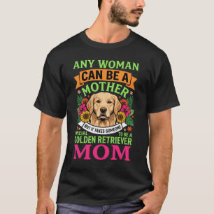 Golden Retriever Mom Floral Dog Lover T-Shirt