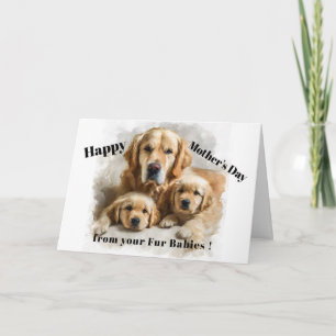 Golden Retriever Mom Happy Mother's Day Cute Pet Card