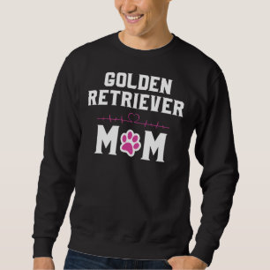 Golden Retriever Mom Heart Beat Paw Sweatshirt