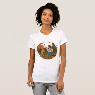 Golden Retriever Mom Life Autumn Adventure T-Shirt
