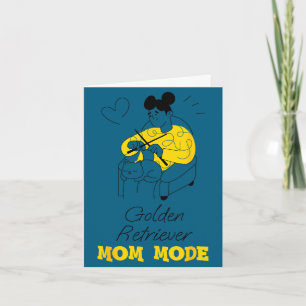 Golden retriever mom mode funny cat lover humour  card
