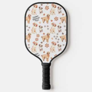 Golden Retriever Mom Pattern Pickleball Paddle