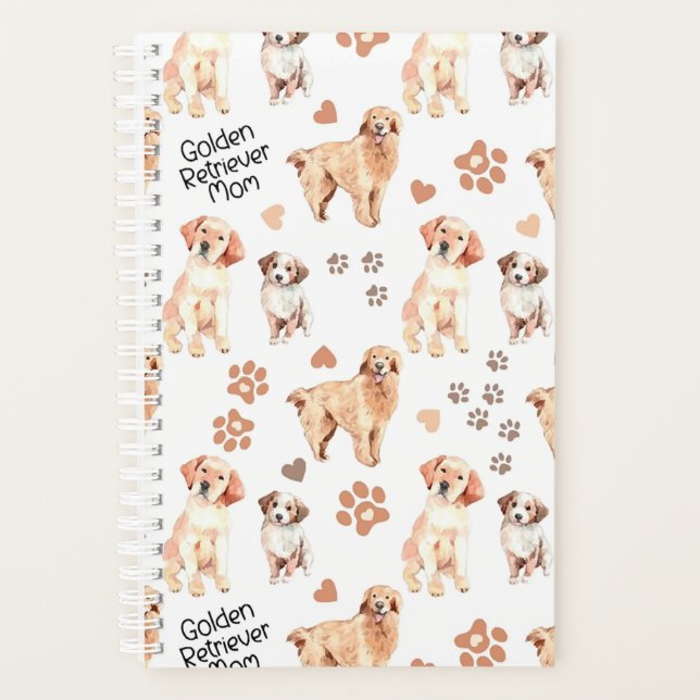 Golden Retriever Mom Pattern Planner (Front)