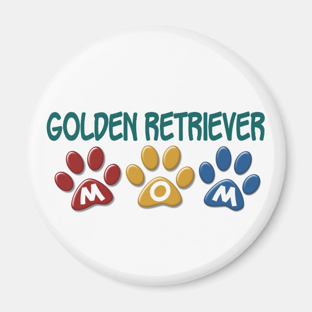 GOLDEN RETRIEVER Mom Paw Print 1 Magnet (Front)