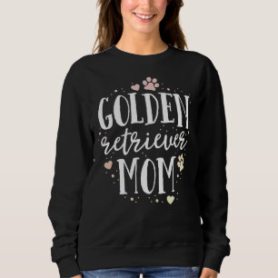 Golden Retriever Mom Paw Print Fur Mama Mother Ado Sweatshirt