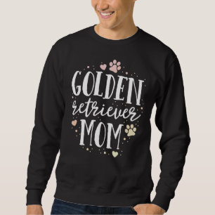 Golden Retriever Mom Paw Print Fur Mama Mother Ado Sweatshirt