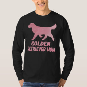 Golden Retriever Mom Silhouette Watercolor Scoop T-Shirt