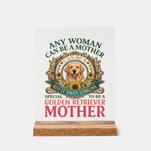 Golden Retriever Mother Dog Sunflowers Bees_1 Acrylic Sign