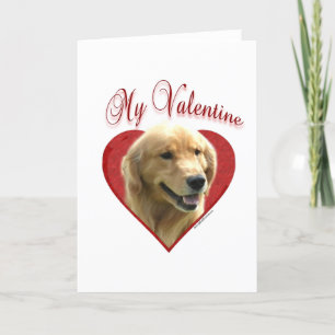 Golden Retriever My Valentine Holiday Card
