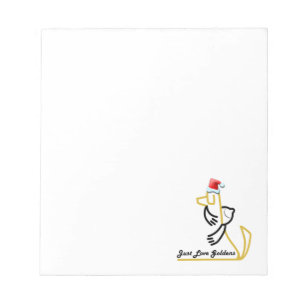 Golden Retriever Notepad, Just Love Goldens Notepad